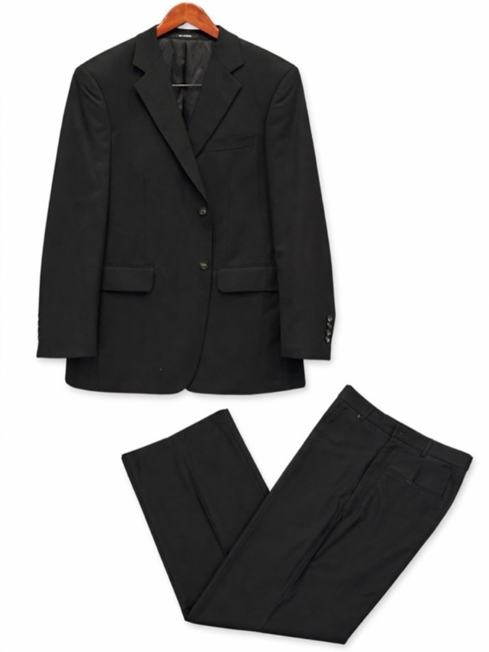 Ted Lapidus Paris Black Wool Suit US 42–44R Long Inseam 33” - Picture 15 of 15